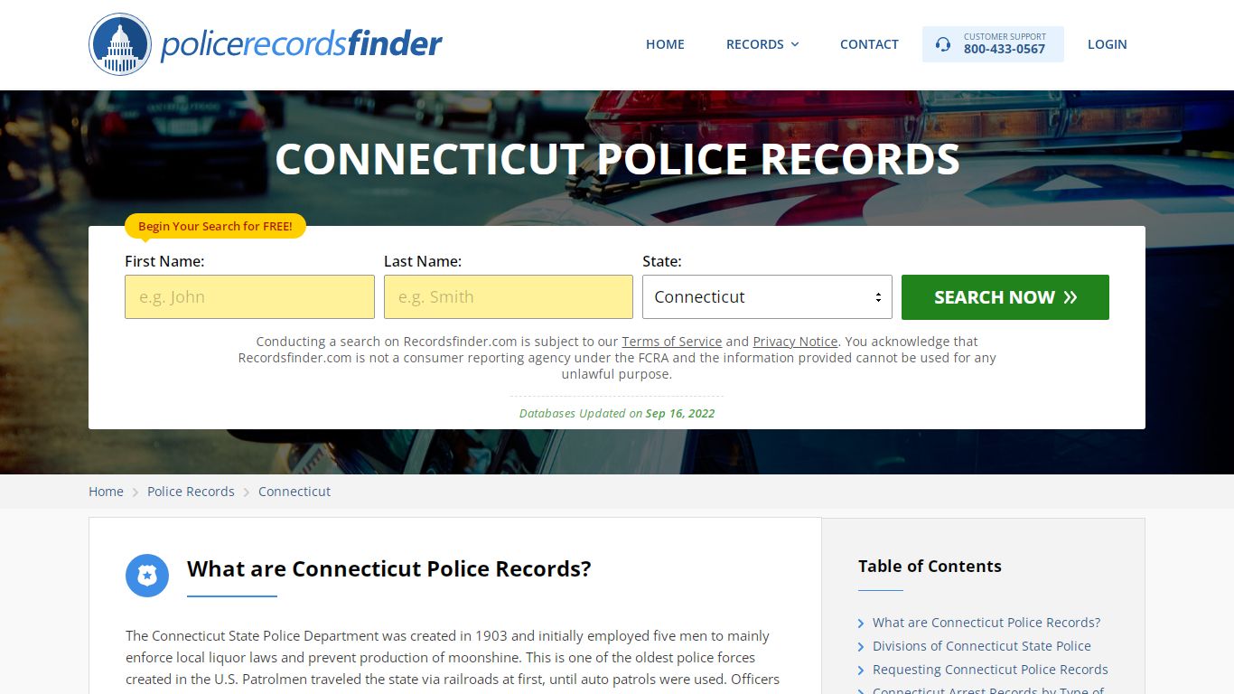 Connecticut Police Records Search & Police Departments Online